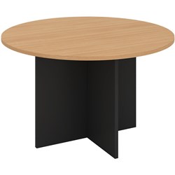 OM Round Meeting Table 1200 Diameter x 720mmH Beech And Charcoal