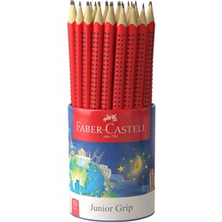 Faber-Castell Graphite Pencil Junior Grip 2B Tin Cup of 50