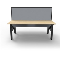 Rapidline Boost+ Back To Back Workstation + Screen 2 Person 1500mmW Oak/Black