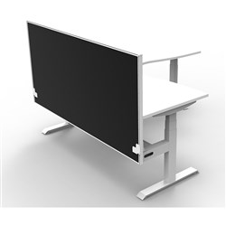 Rapidline Boost+ Corner Workstation + Screen + Cable Tray 1800/1500mmW White/White