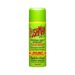 Bushman Plus Insect Repellent Aerosol 20% Deet With Sunscreen 150g Can Box Of 12