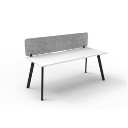 Rapidline Eternity Workstation Single Sided+Grey Eco Screen 1200Wx750Dx730mmH White/Black
