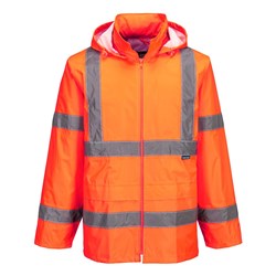 Portwest Hi-Vis Rain Jacket Large Orange