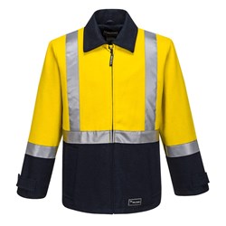 Huski Flame Resistant Bluey Jacket Small Yellow And Navy