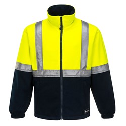 Huski Convoy Hi-Vis Contrast Polar Fleece Jumper Extra Large Yellow And Navy