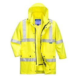 Portwest Argyle Hi-Vis Rain Traffic Jacket 4XL Yellow