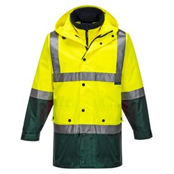 Portwest Eyre Hi-Vis 4-in-1 Contrast Jacket Large Yellow And Green