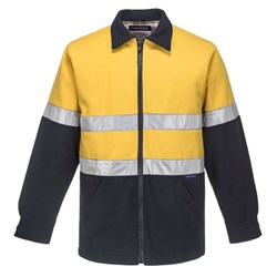 Portwest Bluey Hi-Vis Contrast Wool Blend Work Jacket 5XL Yellow And Navy