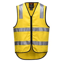 Portwest Hi-Vis Zipped Cotton Vest XL Yellow