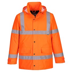 Portwest Hi-Vis Winter Traffic Jacket Large Orange