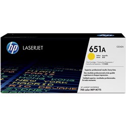 HP 651A LaserJet Toner Cartridge Yellow CE342A