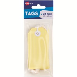Avery Tag-It Durable Tabs Shipping Tag Size 3 Pastel Yellow Pack Of 24