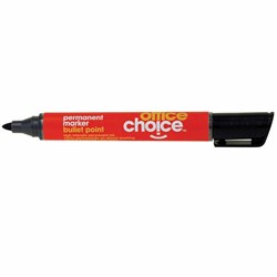 Office Choice Permanent Marker Bullet 2mm Black